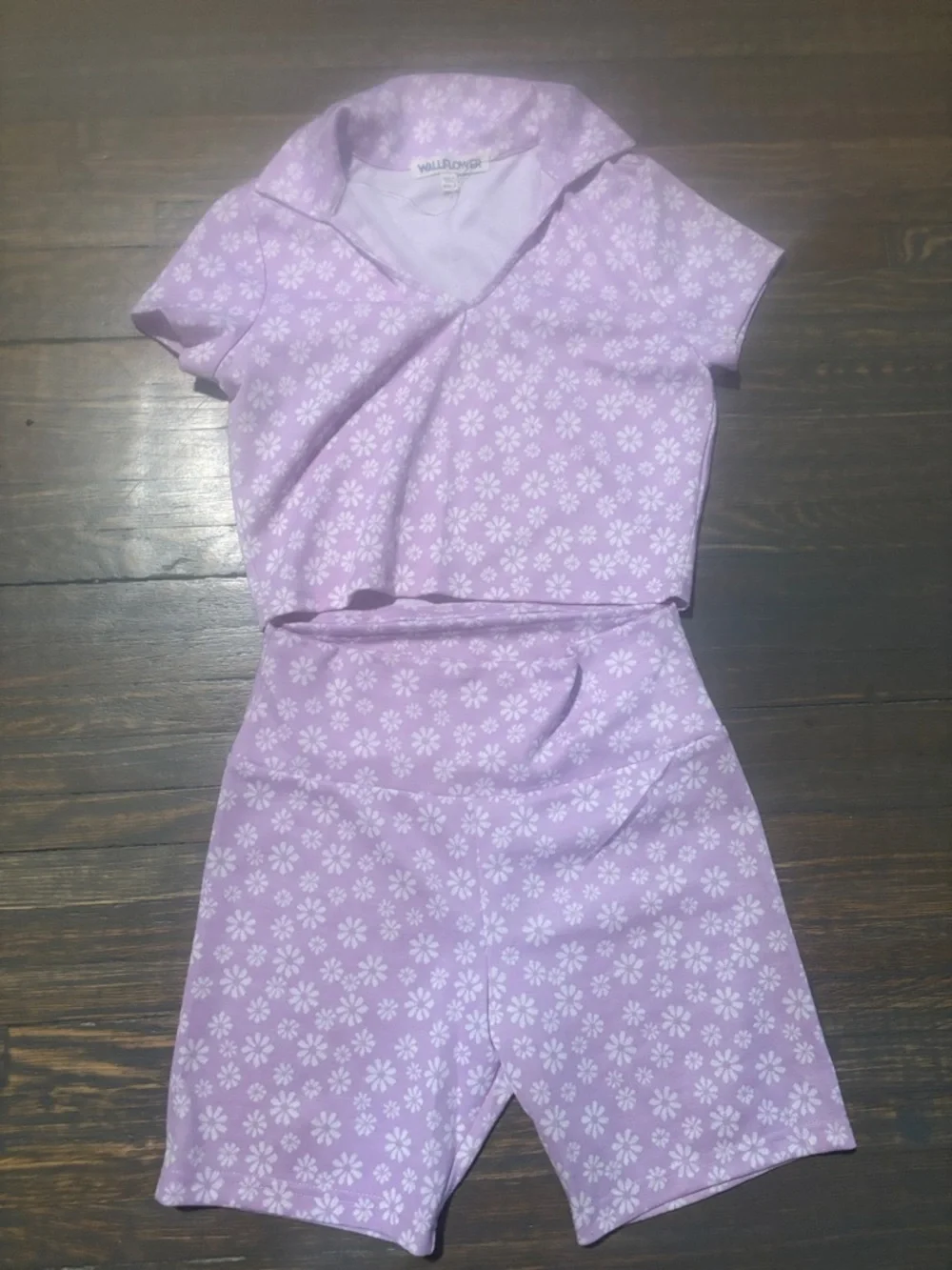 Lavender Floral Two-Piece Lounge Size medium super cute